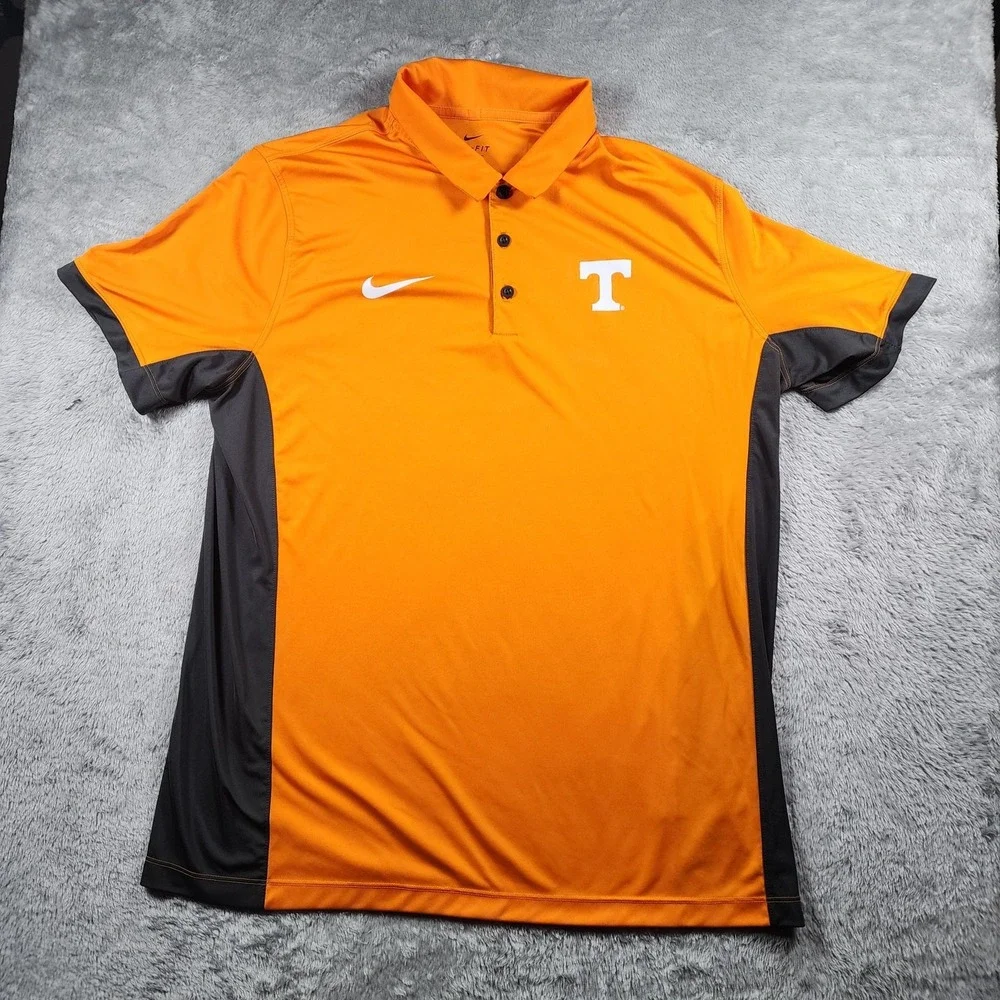 Tennessee Volunteers Shirt Mens‎ XL Orange NCAA Football Nike Dri Fit Polo Golf